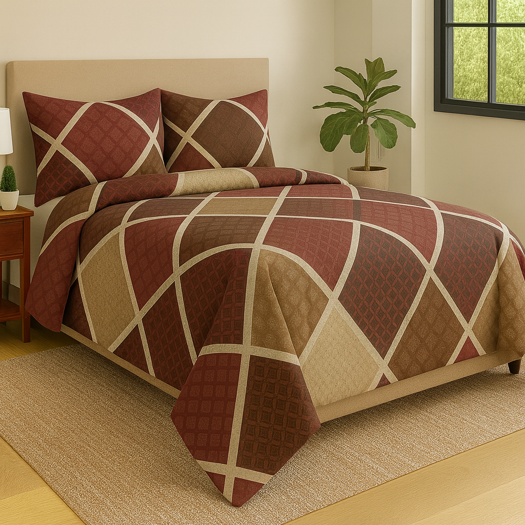 Nivriti Collection – Premium Cotton Double Bedsheet (90x108 inches) | AHST7