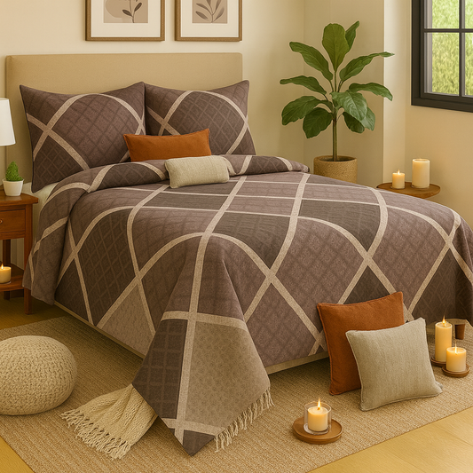 Nivriti Collection – Premium Cotton Double Bedsheet (90x108 inches) | AHST8