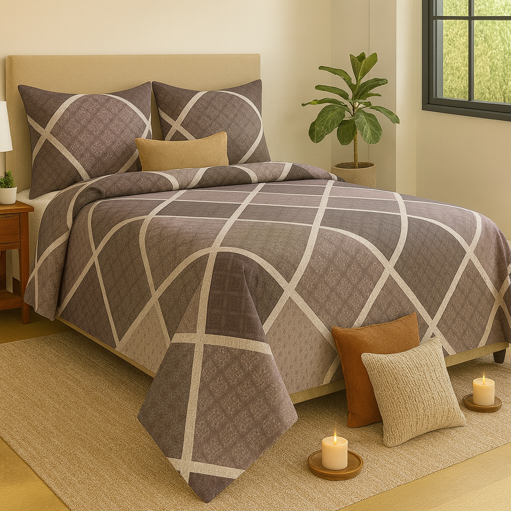 Nivriti Collection – Premium Cotton Double Bedsheet (90x108 inches) | AHST8