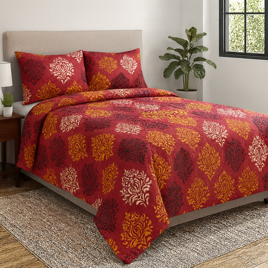 Nivriti Collection – Premium Cotton Double Bedsheet (90x108 inches) | AHST1