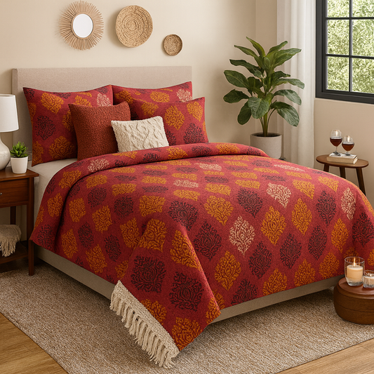 Nivriti Collection – Premium Cotton Double Bedsheet (90x108 inches) | AHST1