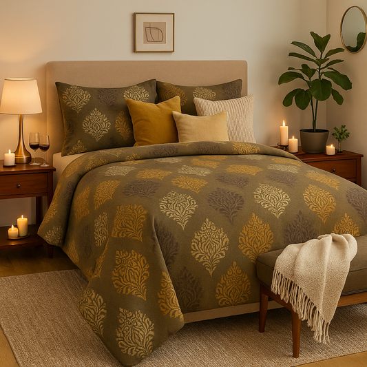 Nivriti Collection – Premium Cotton Double Bedsheet (90x108 inches) | AHST2