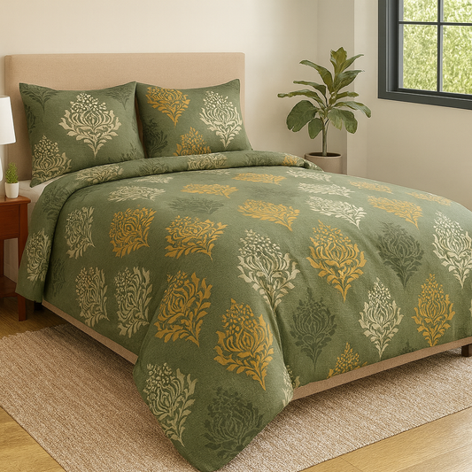 Nivriti Collection – Premium Cotton Double Bedsheet (90x108 inches) | AHST4