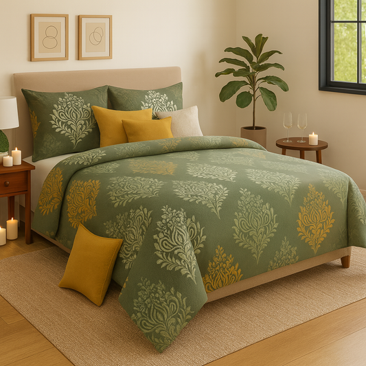 Nivriti Collection – Premium Cotton Double Bedsheet (90x108 inches) | AHST4