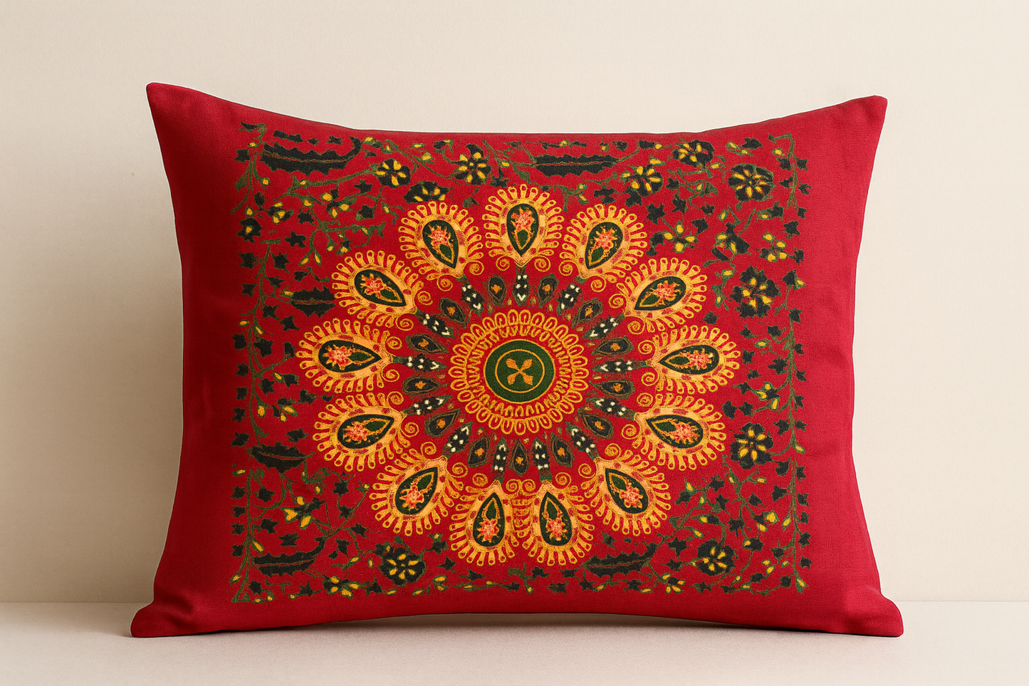 Jaipuri Mandala Printed Cotton Bedsheet Set – Double Bed (100×108 inches) | 2 Pillow Covers | JAIMAN02