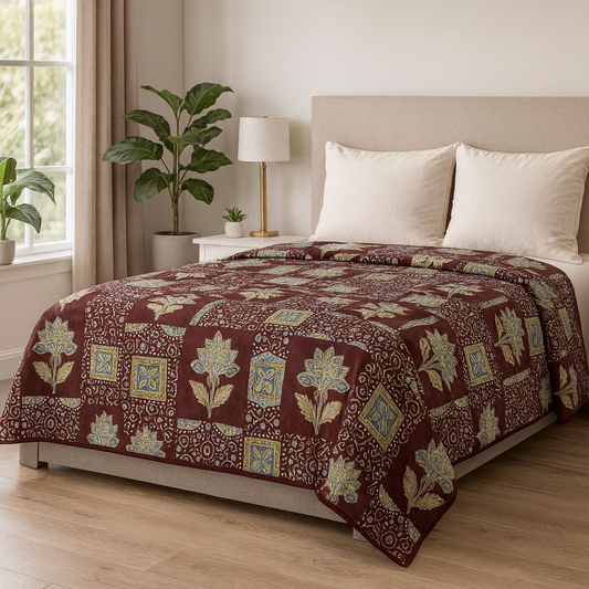Nivriti 100% Cotton Queen Size Bedsheet  (90×108 inches) | Aashray Decor | AHST10