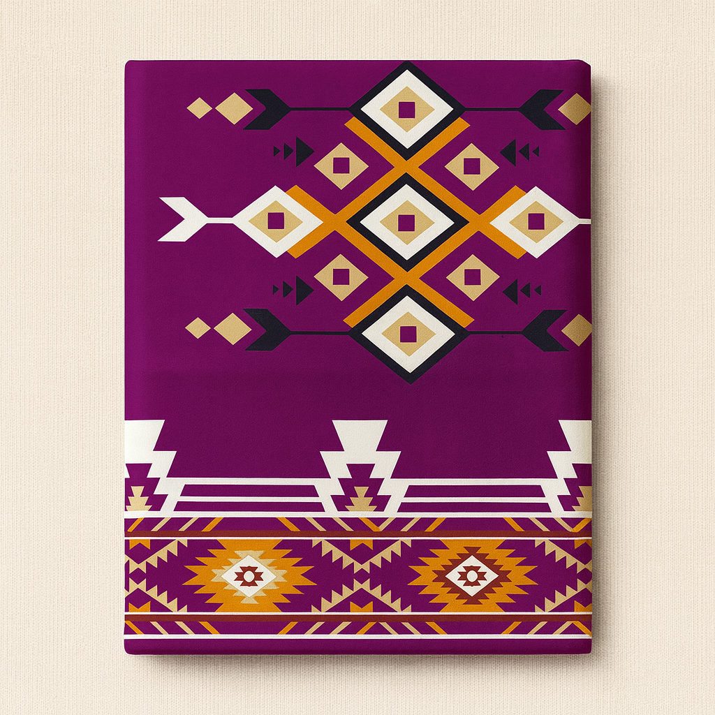 Nivriti Collection | Violet Ethnic Geo (Queen Size 90×108) | AHST17