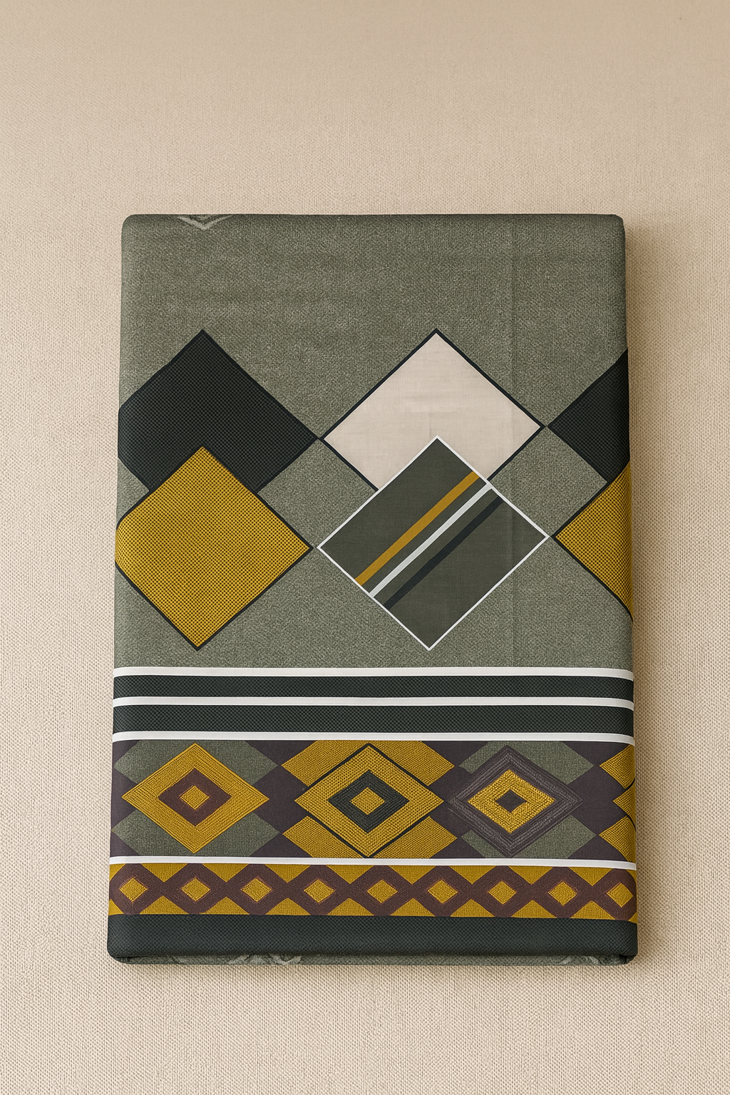 Nivriti Collection | Pure Cotton Queen Bedsheet (Grey Brown – 90×108 inches) | AHST18