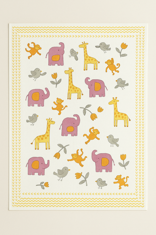 100% Cotton Baby Bedsheet – Soft, Breathable & Skin-Friendly | 60 x 90 Inches | Adorable Prints