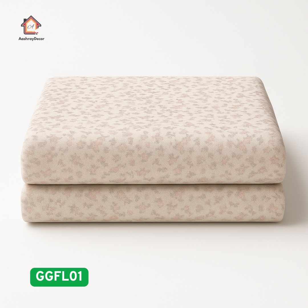 Peach Whisper – 100% Cotton King Size Bedsheet Set | Soft Peach Floral | 300 TC | With 2 Lace Pillow Covers