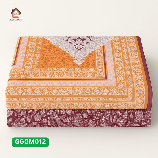 Mehak Cotton King Size Floral Bedsheet Set | Soft & Breathable | With 2 Pillow Covers