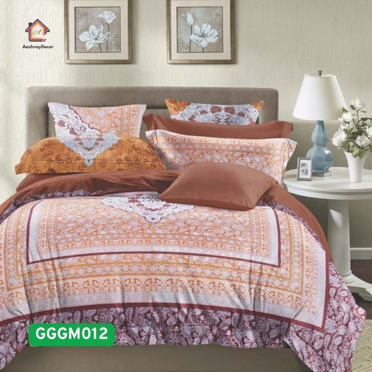 Mehak Cotton King Size Floral Bedsheet Set | Soft & Breathable | With 2 Pillow Covers