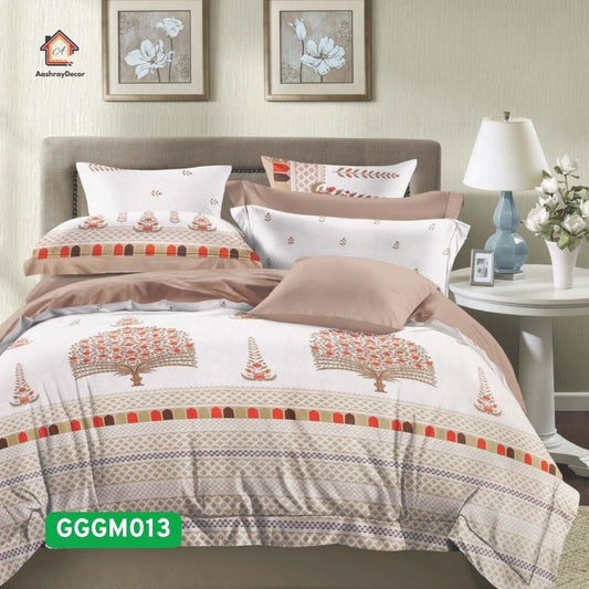 Padmaja 100% Cotton King Size Bedsheet with pillow covers | 120TC