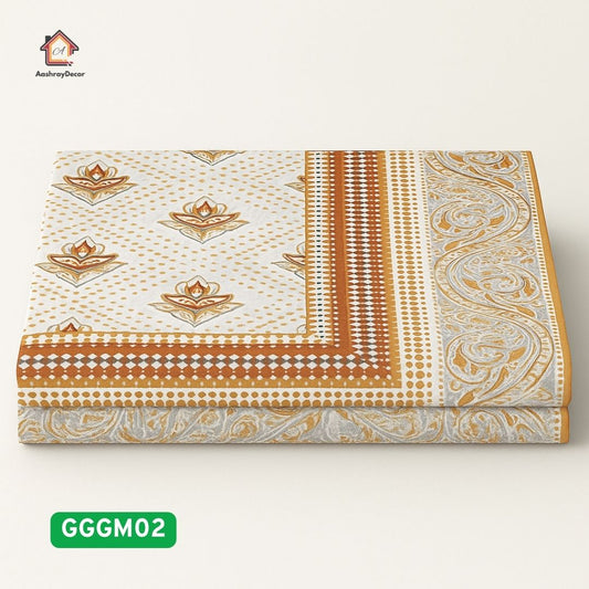 Varnika – 100% Cotton Floral Bedsheet Set | King Size (108 x 108 in) | Soft & Breathable | With 2 Pillow Covers