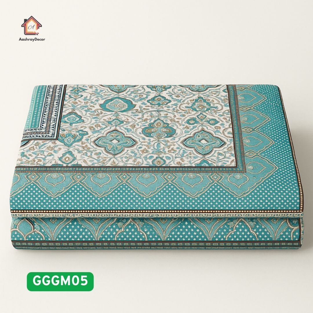 Gulnaaz – 100% Cotton Floral Bedsheet Set | King Size - 120TC