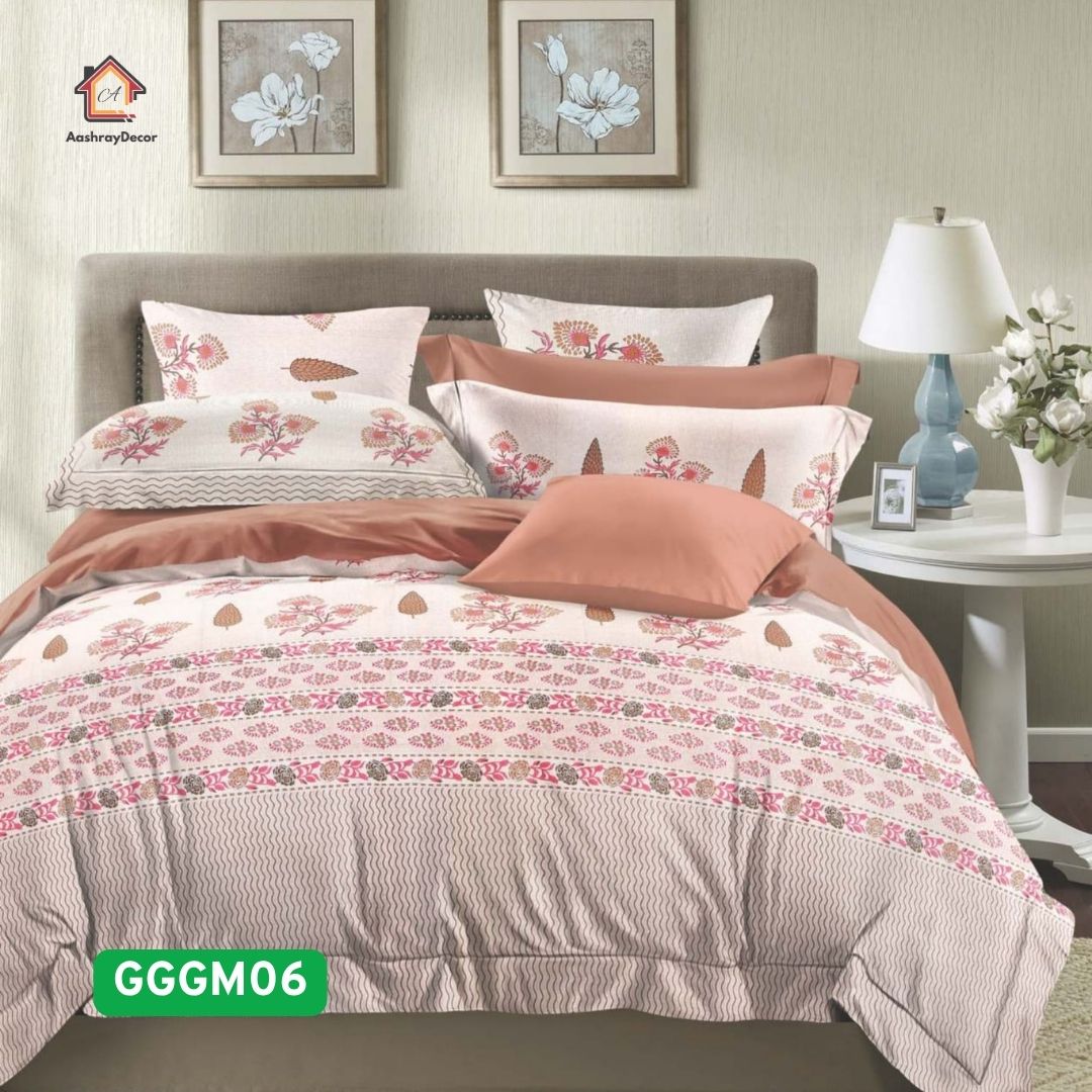 Kamalini– 100% Cotton Floral Bedsheet Set | King Size (108 x 108 in) | Soft & Breathable | With 2 Pillow Covers