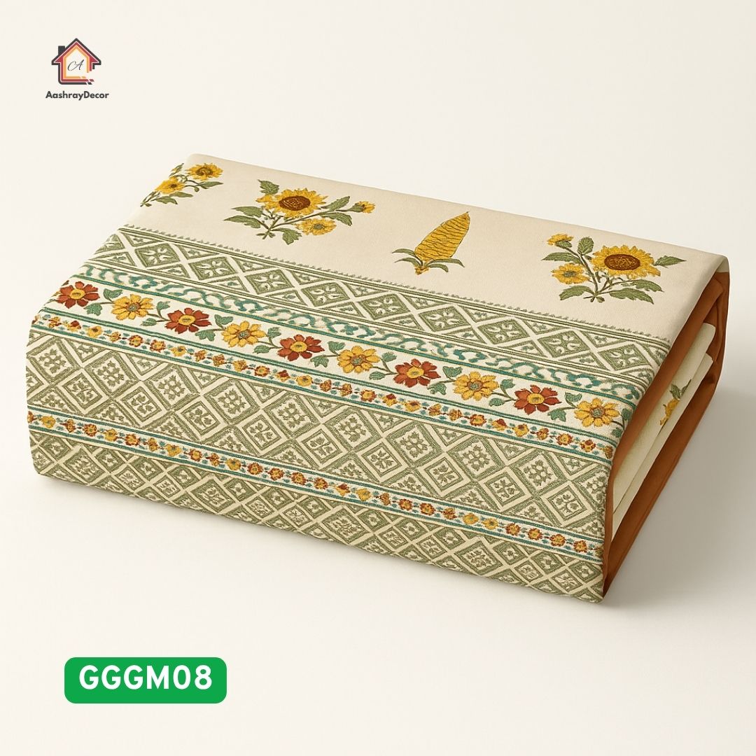 Sugandha – 100% Cotton Floral Bedsheet Set | King Size (108 x 108 in) | With 2 Pillow Covers