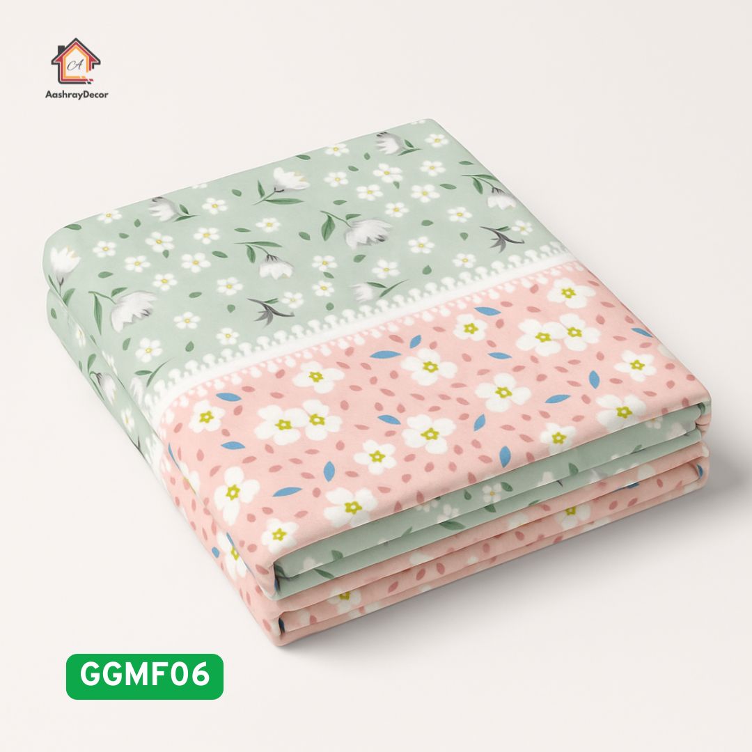 Gulmohar – 100% Cotton Bedsheet Set | Garden-Inspired Floral Print | Soft & Breathable | With 2 Pillow Covers | 300 TC