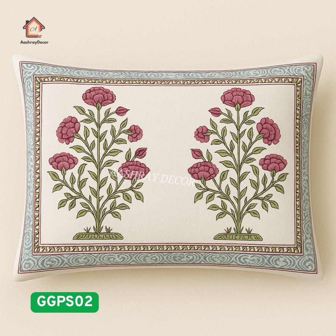 Parcel Screen Hand Block Printed Bedsheet | 100% Cotton | 275 x 275 cm