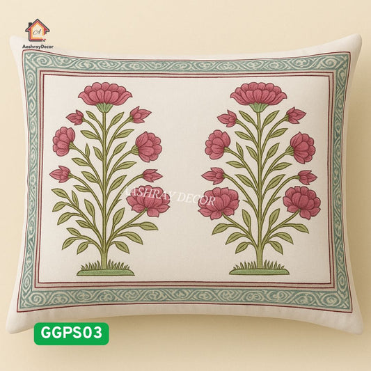 Parcel Screen Hand Block Printed Bedsheet | 100% Cotton | 275 x 275 cm