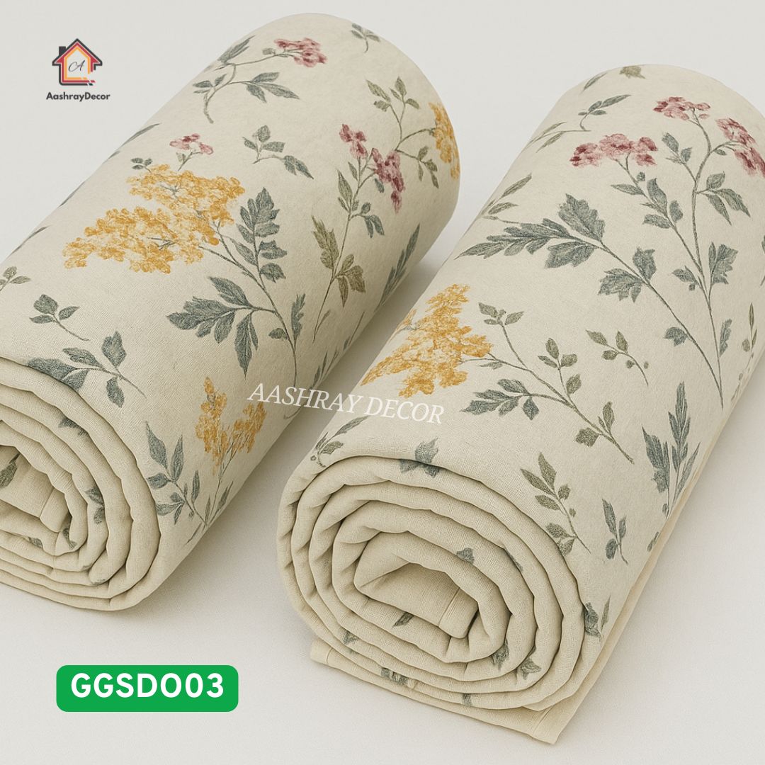 Blossom Haze – 2 Pcs Reversible Cotton Dohar Set  | 300 GSM | Floral Print