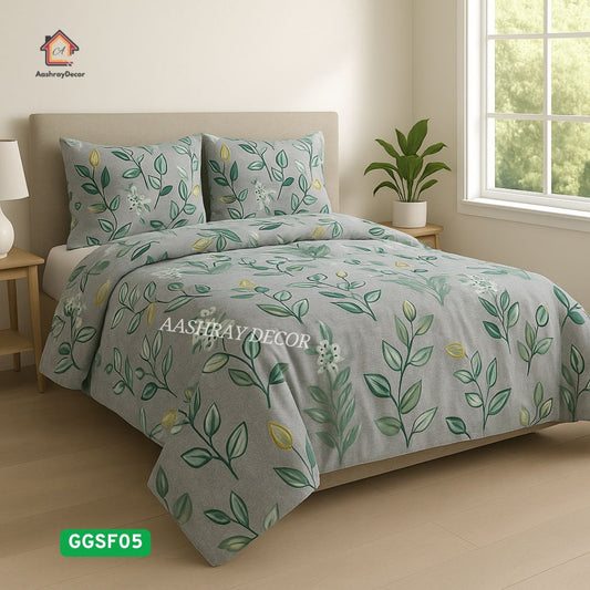 Special Comforter Gift Set – 4 Piece Premium Set | Leaf Print | GGSF05