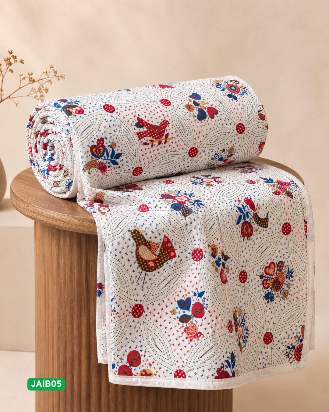 Cotton Bedsheet – Double Bed (90×100 inches) | 2 Pillow Covers | COD Available| JAIB05