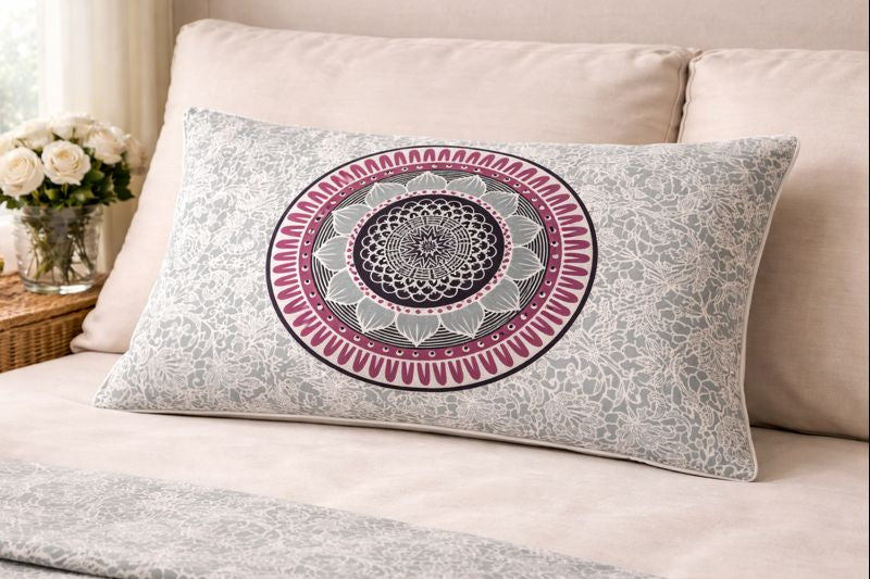 JP17 – King Size Pure Cotton Jaipuri Print Bedsheet Set with Zipper Pillow Covers