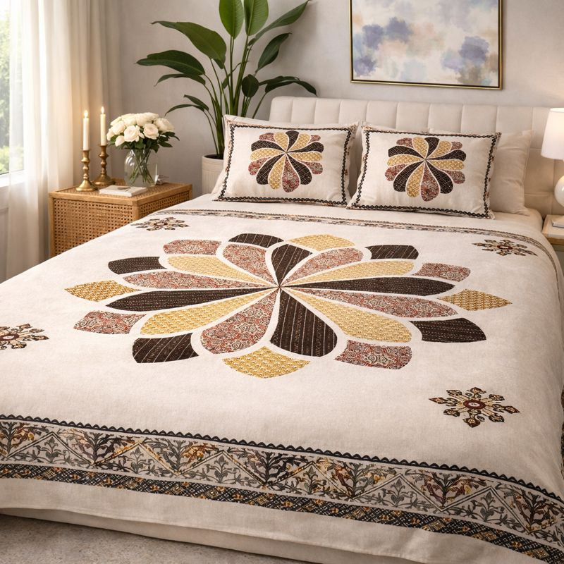 Aashray Decor Premium King Size Pure Cotton Bedsheet Set – JP20
